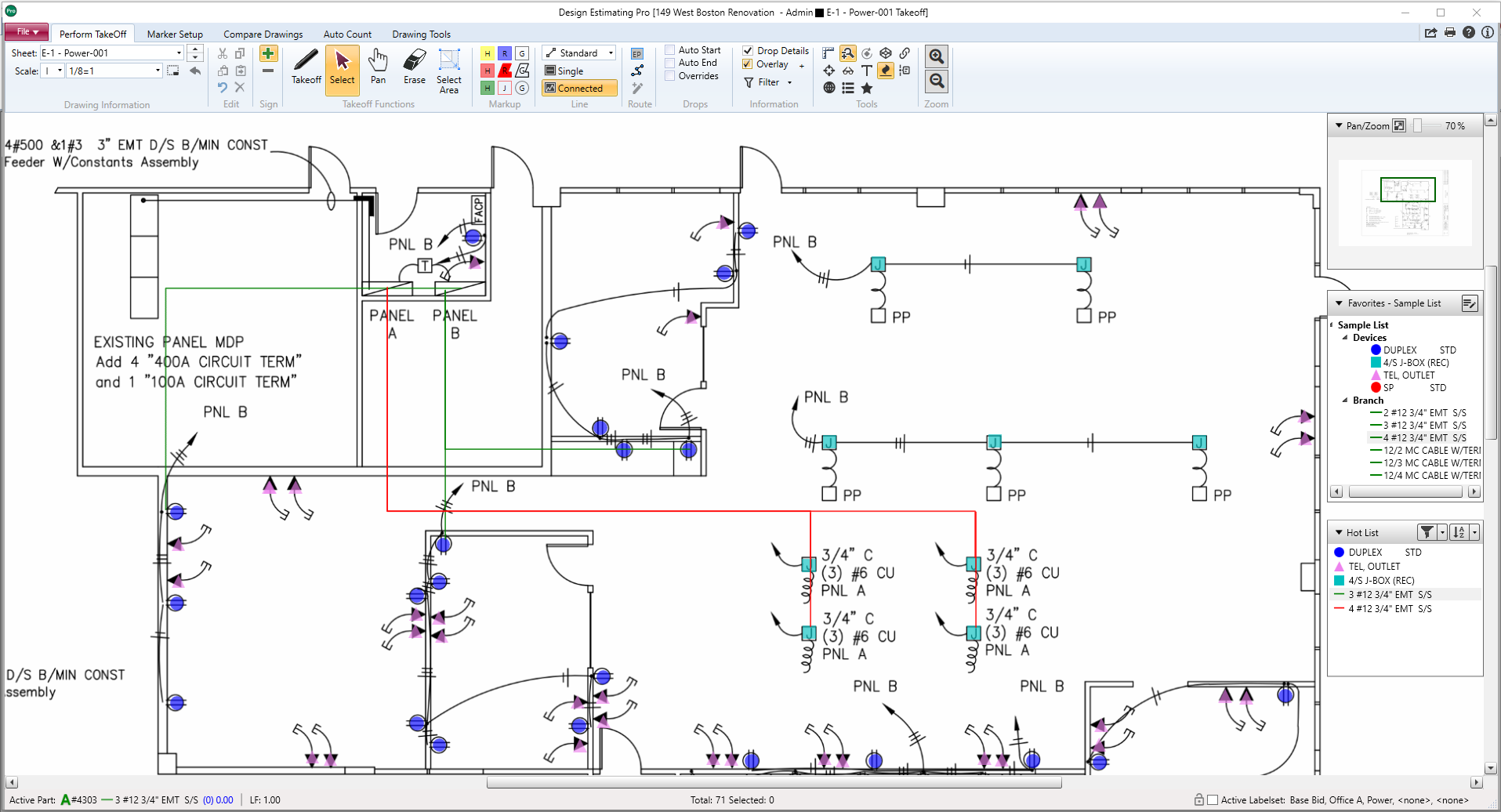 screenshot of McCormick Electrical Estimating